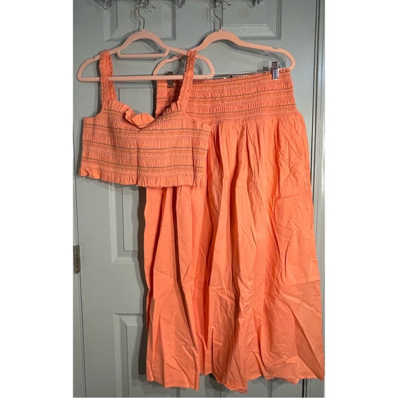 Anthropologie Smocked TWO Piece Skirt Set NWT SZ XL - Picture 5 of 13